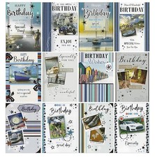 PACK of 12 Assorted Birthday Cards - Multipack Pack Card Male Men Him Adult