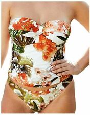 FIGLEAVES BALI PALM U/W TUMMY CONTROL TWIST TANKINI BIKINI BRA ONLY-CORAL