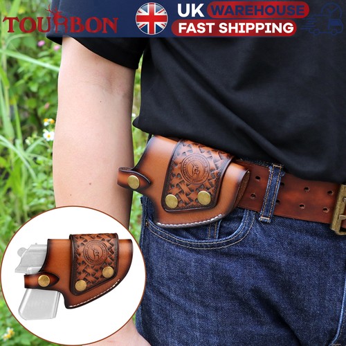 Tourbon shooting leather - leather, cross
