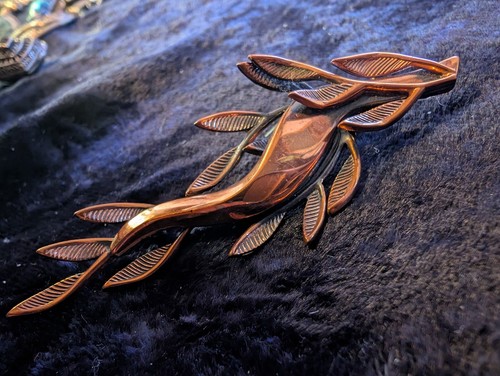 Vintage renoir copper leaf - vintage,