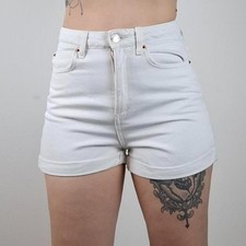 White Denim Shorts High
