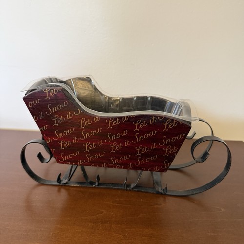 Vintage ftd wooden sleigh - wooden, w/