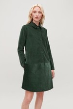 COS Corduroy Shirt Dress Green