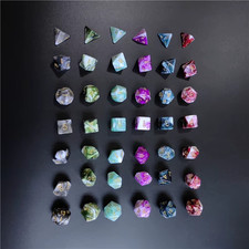 7PCS Dual Color DND Dice Set Acrylic D4 D6 D8 D10 D12 D20 TRPG Board Games