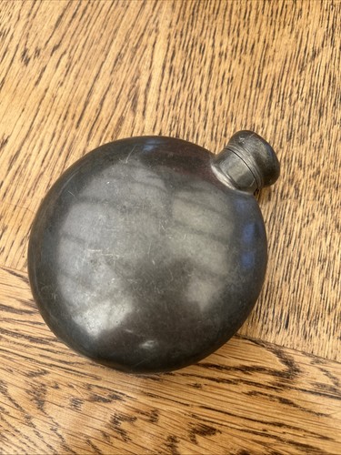 Antique round pewter - pewter, hip