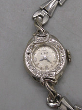Antique Elgin 14K White Gold &
