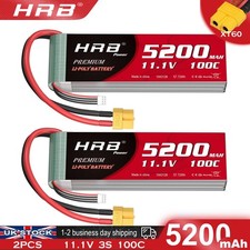 2pcs 11.1V 3S 5200mAh LiPo