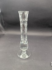 Vintage Royal Brierley Crystal Stem Vase 17.5cm