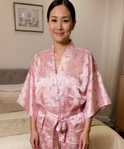 Kimono dressing gown silky - kimono,