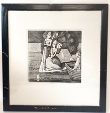 Frans Wesselman Small Mermaid Framed Art Print Signed Wall Hanging Picture