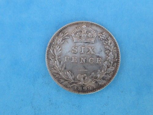 1899 victoria sixpence six - 1899,