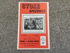 * STOKE v CRADLEY 12/4/63 speedway programme
