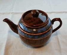 Vintage Teapot Brown And Blue BROWN BETTY 3/4 pint