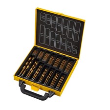 Universal 99pc Titanium Coated HSS Drill Bit Set & Metal Carry Case 1.5 - 10mm
