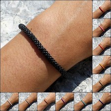 Handmade Wax Cotton Slim Thai Buddhist Wristband Friendship Bracelet Yoga Gift