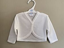 BABY GIRS BOLERO CARDIGAN KNITTED CHRISTENING PARTY WEDDING  V NECK SHRUG 0-24M