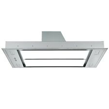 Cookology CEI110WGP 110cm White Glass Ceiling Island Cooker Hood & Remote