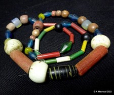 Glass trade beads african long - beads,