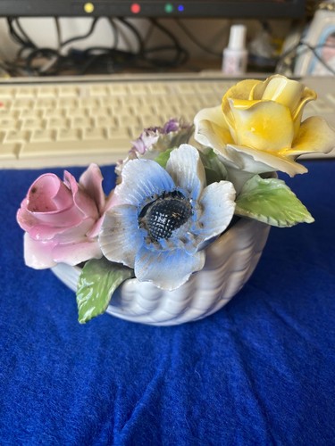 Vintage basket flowers - of, by