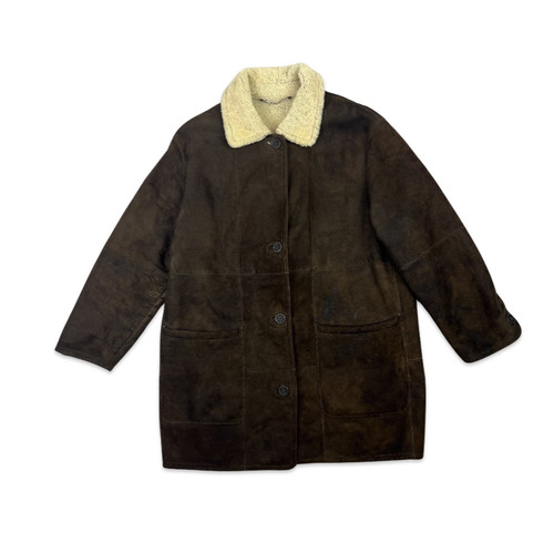 Vintage 90s suede shearling - 90s,