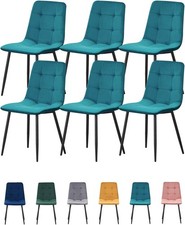 6x Velvet Dining/Office Chairs