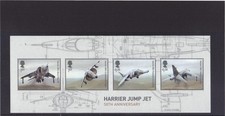 GB 2019 - BRITISH ENGINEERING. 50th ANNIV OF HARRIER JUMP JET M/S  M.N.H.