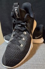 Nike LeBron Witness 5 Black Metallic Silver Basketball Shoes UK Men’s 10