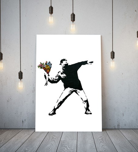Banksy flower bomber - flower, bomber-