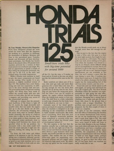 1973 honda trials - honda, bike