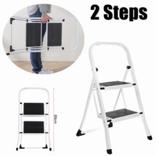 Heavy Duty Two Step Metal Folding StepStool Seat Ladder Office Foot stool