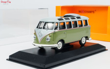 MiniChamps Volkswagen Samba Bus - 1961 - Grey/Green 1/43 Scale