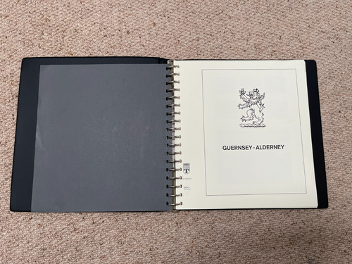 Lindner alderney stamp album - alderney,