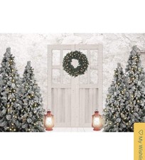 Christmas Trees Door Backdrop   7x5ft