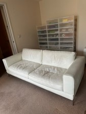 White Leather Sofa (John Lewis)