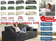 3/4 Seater Corduroy Sofa Jumbo