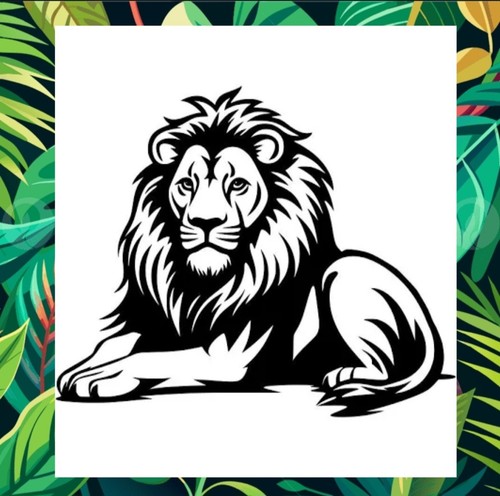 Majestic lion sillhouette - lion,,
