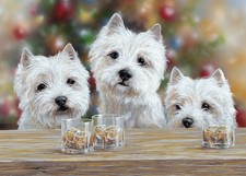 West Highland Terrier Dog Christmas cards pack of 10 by Paul Doyle C729x