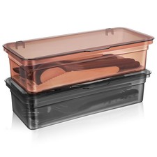 2 Pcs Cutlery Box with Lid
