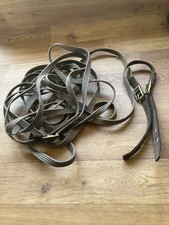 Brown webbing driving reins