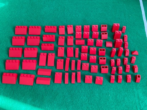 Lego red roof bricks - red,