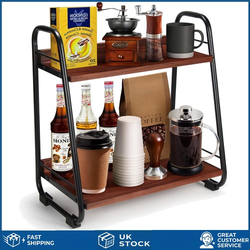 Elegant tier wood coffee bar - 2,
