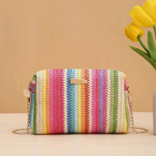 Straw summer bag for women - straw,