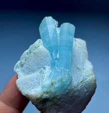 429 Carats Double Sky Blue Aquamarine Crystal Specimen From Skardu Pakistan