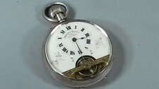 ANTIQUE 925 SILVER HEBDOMAS POCKET WATCH 1914 8 DAY WORKING STERLING