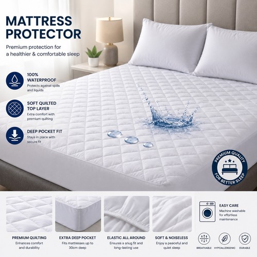 Waterproof microfibre mattress - microfibre,