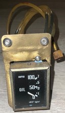 MECHANICAL OIL PRESSURE GUAGE 0-100 Psi CLASSIC CAR NOT ROUND WITH TUBE
