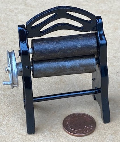 Dolls house wooden mangle - wooden,