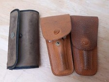 3 X Vintage Vanity Kit 2 With Bottle Opener In Original Leather Pouch