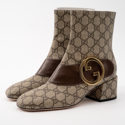 Gucci canvas blondie boots - canvas, gg