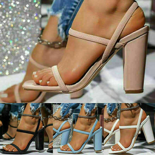 Womens ladies block high heels - womens,